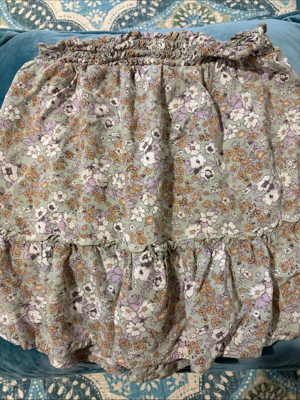 Art Class Girls Floral Ruffle Skirt size 10/12